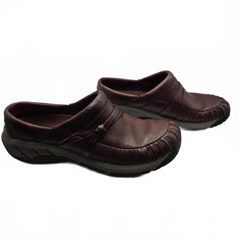 Merrell Encore Women's Size US 8.5 UK 39 Wine Pleat Slide Casual